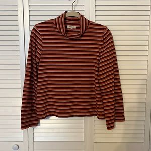 Madewell bell sleeve stripe turtleneck